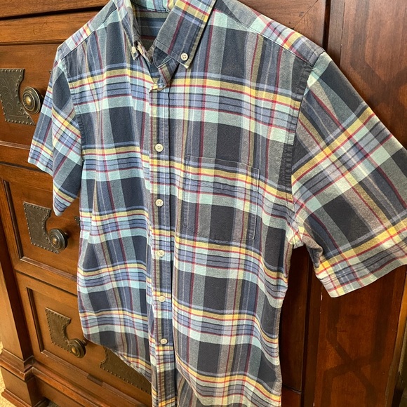 MERONA BLUE PLAID COTTON S/S SHIRT; Like-New; Size Small; $8 - Picture 6 of 16